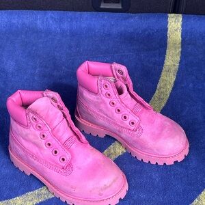Timberland Waterproof Bright Pink Toddler Boots Size 10 Primaloft 200 Gram